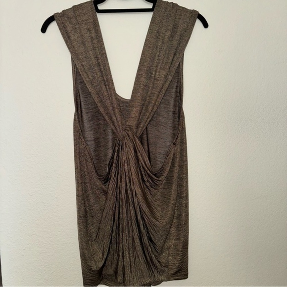 Gold Open Back Criss Cross Love Audrey Top